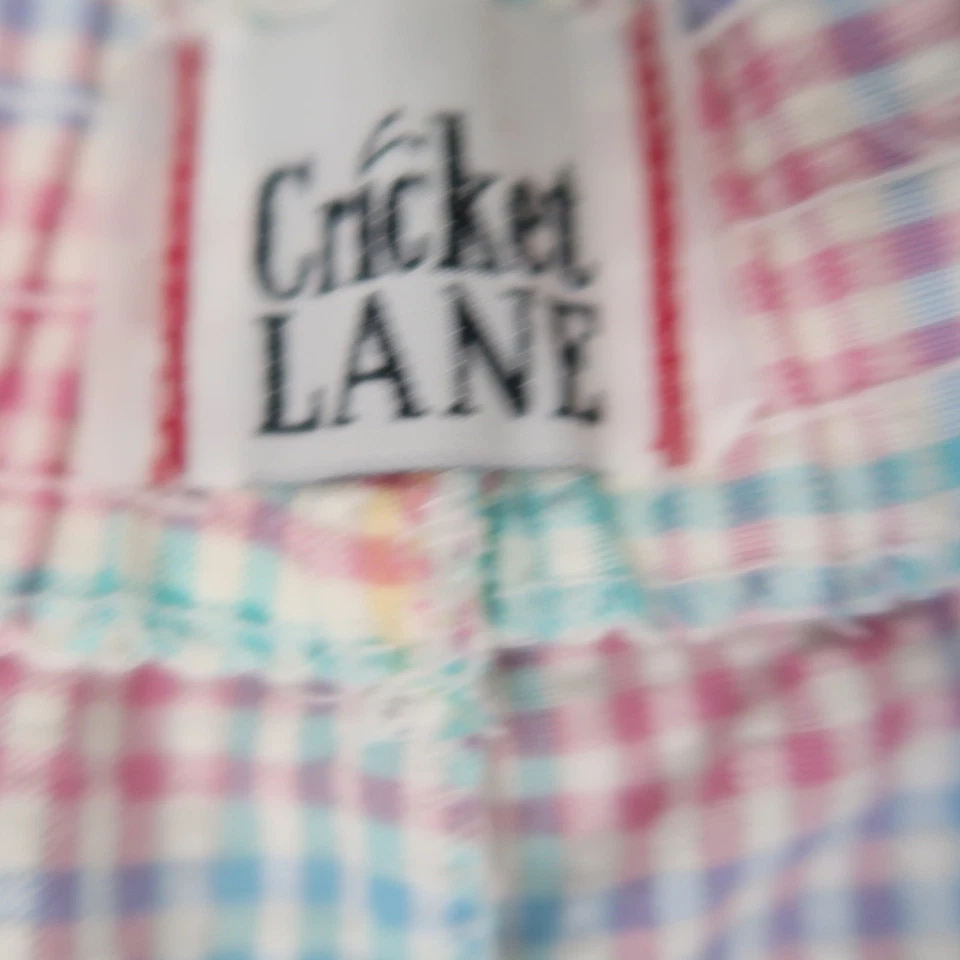 Vintage 90s Cricket Lane blue and pink gingham mid length boxer shorts 12 - Image 4 of 4
