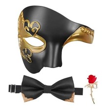 Masquerade Mask for Men Phantom of The Opera Mask Nocturnal Nobility Style