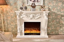 Camino elettrico Elektrokamin 130 cm classico stufa legno massello Barocco quals