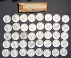 40 1964 P Rolled US 90% Silver Washington 25c