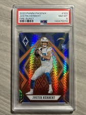 2020 Panini Phoenix Justin Herbert Chargers Fire Burst Prizm Rookie PSA 8