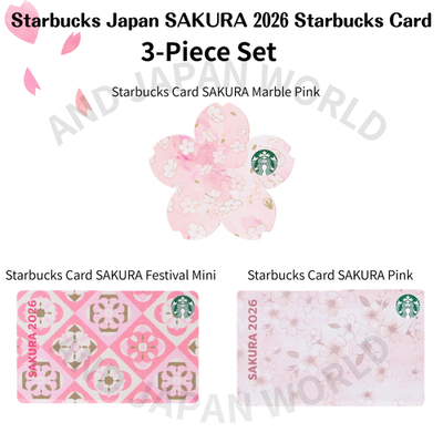 2026 Starbucks Japan Sakura Card 3-pieces set Pin code Intact