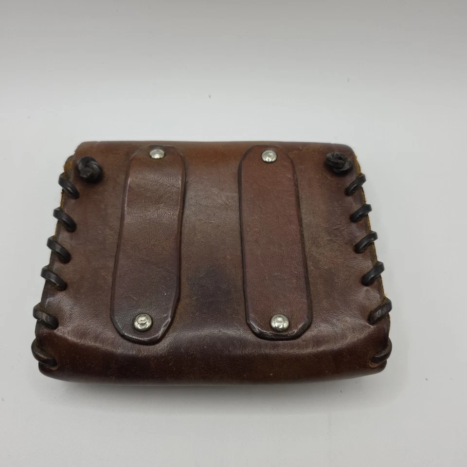 Bolsa de cinturón de cuero Bushcraft utilitaria vintage 5x4,5x1 Foto 2 de 4