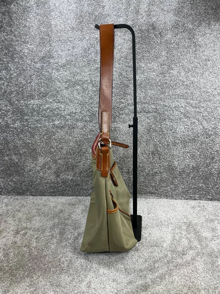 Bolsos Dooney & Bourke para mujer Camden verde marrón nailon correa para el hombro hobo Foto 4 de 4