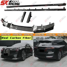 Fits BMW iX M60 23-25 Carbon Fiber Front Rear Lip Side Skirts Spoiler Body Kits