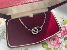 925 Sterling Silver Hot Diamonds Infinity Halo Trio Necklace