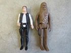 Vintage Star Wars Han Solo Chewbacca Action Figures Kenner 1977