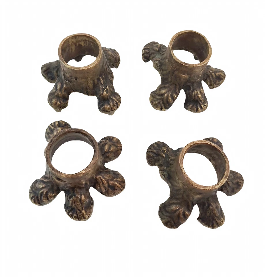 Ruedas para muebles grandes antiguas patas de león victorianas antiguas latón siglo XIX Foto 3 de 4