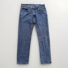 Levi's 505 Jeans Mens 32x30 Blue Denim Medium Regular Straight Leg WaterLess