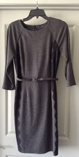 David Meister Womens Dress Size 8 Pencil Long Sleeve Gray Lace