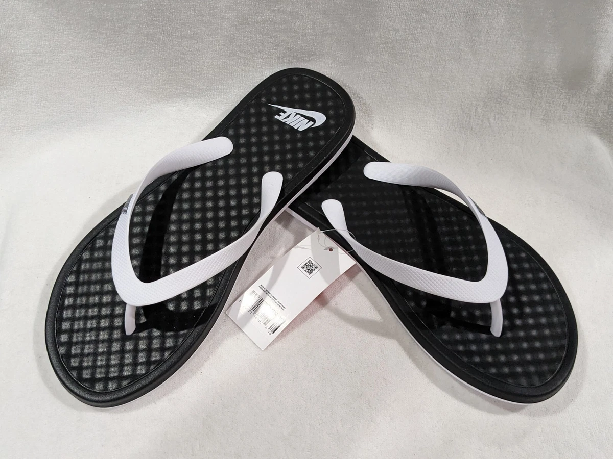 Nike On Deck Black White Men s Flip Flop Sandals Size 11 12 13 14 NWB CU3958 005