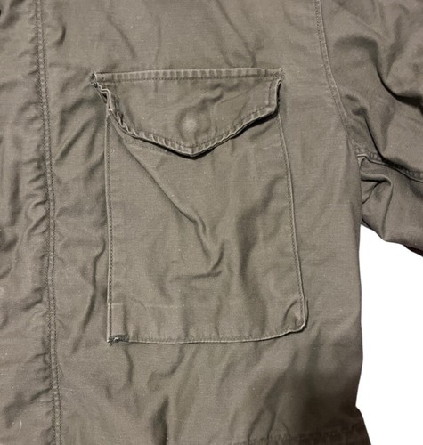 Vintage 70s M-65 Field Jacket Coat Cold Weather Mans OG-107 Hood Vietnam M Long - Picture 8 of 22