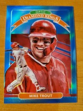 2020 Panini Diamond Kings Carolina Blue Prizm Refractor Mike Trout Crd #9 #10/50