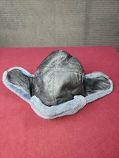 VTG Flap Hat beanie winter snow sherpa lined warm leather small / Medium flaps