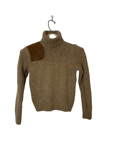 Versace vintage wool stylized knit long sleeve sweater brown and 