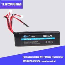 11.1V 2200mAh 8C 3S LiPo RC Battery for JR FUTABA Flysky FS-TH9X GT2 Transmitter