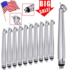 1-10pcs Dental 45 Degree Surgical High Speed Handpiece Push Button Turbine 4H