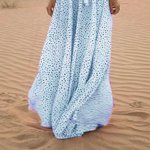 Summer Women's Beach Holiday V Neck Long Maxi Dress Ladies Boho Holiday Sundress - Picture 11 of 24