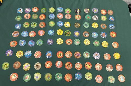 *RZADKIE/Vintage* Pokemon Pogs 95 Całkowicie używane - Zdjęcie 1 z 8