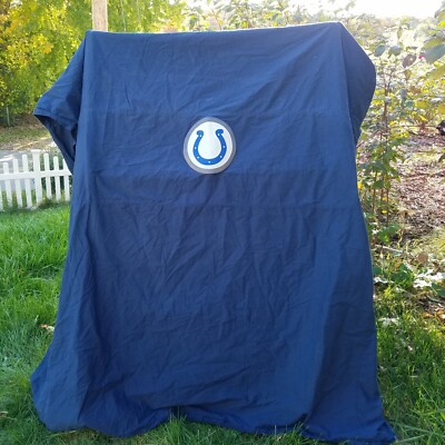 PB Teens Pottery Barn Colts Twin Size Duvet Cover NFL Football Horseshoe Patch