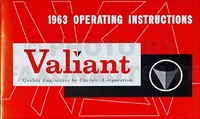 1963 Plymouth Valiant Owner Manuell 63 Neu FüHrung Hand Buch V100 V200 Signet
