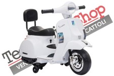 Moto Scooter Elettrico per Bambini Piaggio Mini Vespa Small PX 6V - Bianco