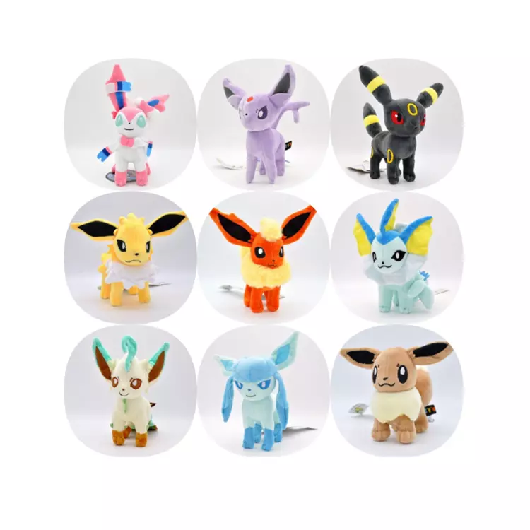 Pokemon Shiny Eevee Plush Eevee Evolution Plushie Plush