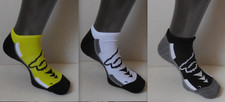 Fox Racing Perf No Show Socks 3 Pack Men FLO Yellow/Black/White/Grey L/XL 11-13