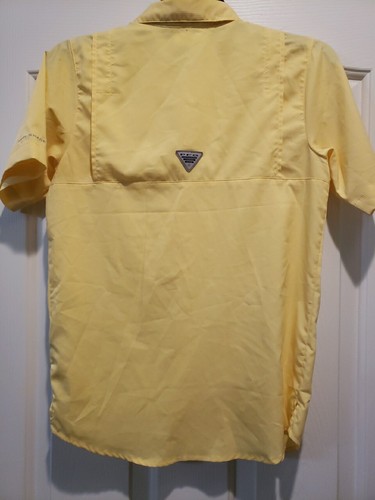 Columbia PFG Fishing Hiking Short Sleeve Button Down Shirt Boy's Size L (14-16) - Picture 4 of 4