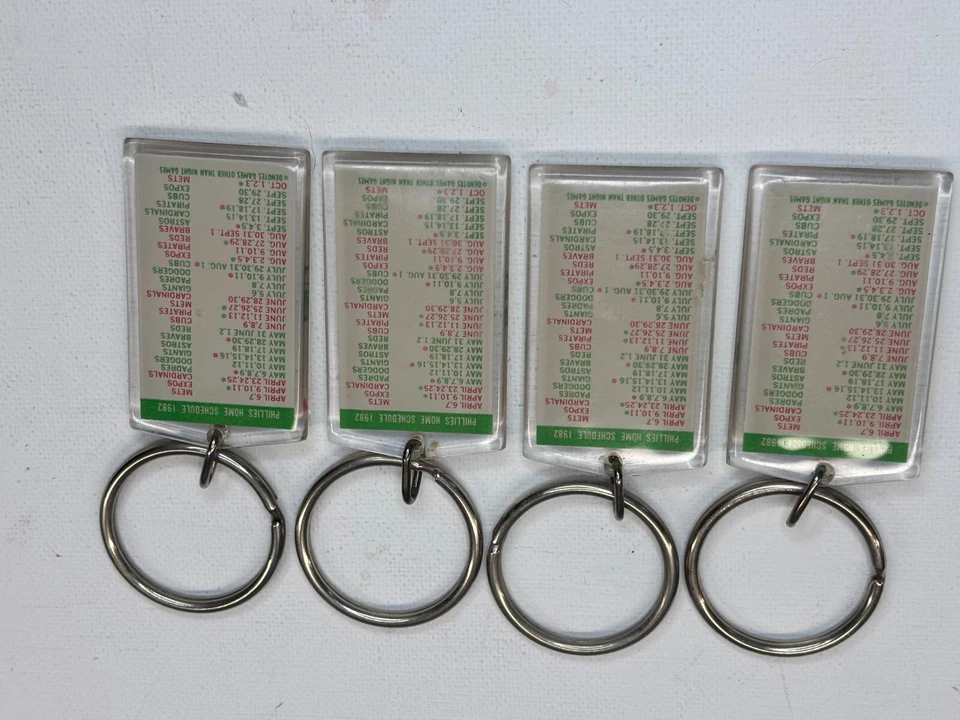 Phillie Phanatic Keychain Lot 4 SGA 1981 Home Schedule for 1982 Baseball Season - Image 4 of 4