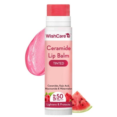 WishCare Tinted Ceramide Lip Balm 5gm with Ceramides - Sheabutter & SPF50