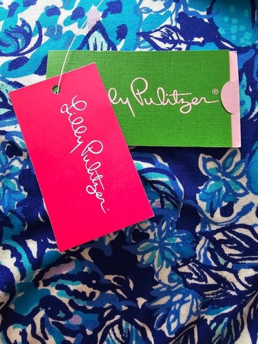 Lilly Pulitzer Mini Sophie Royal Purple Cat Call Blue UPF Dress Size M (6-7) NWT - Picture 12 of 14