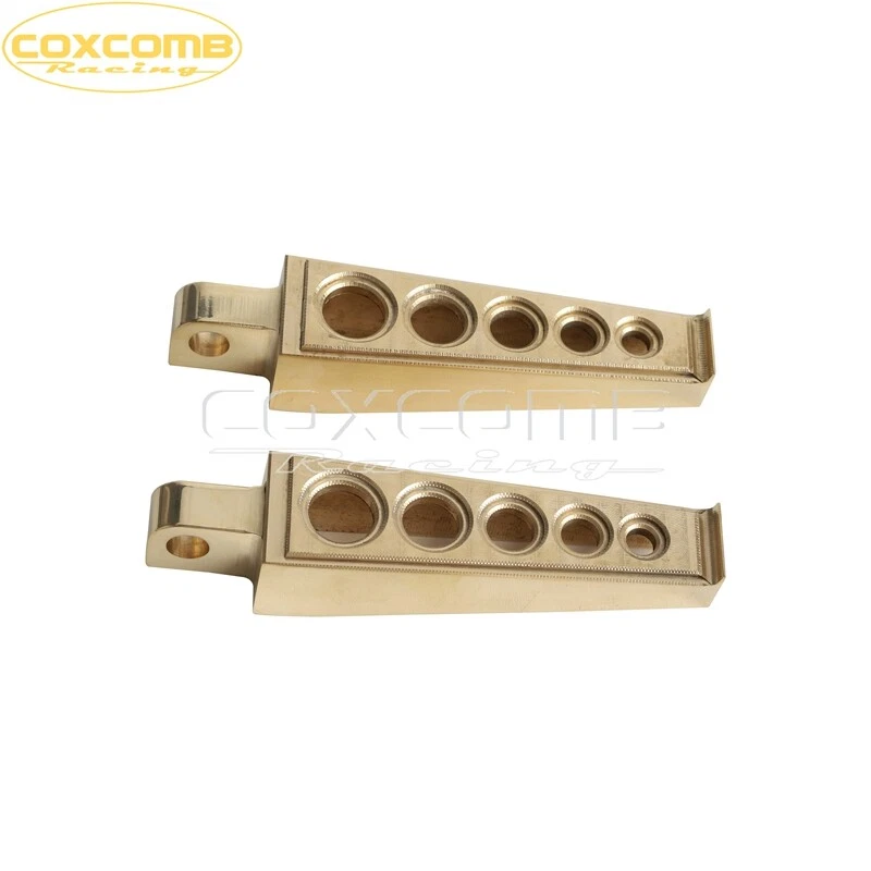 Reposapiés de latón para motocicleta estilo montaje masculino apto para cafetería corredor chopper Foto 3 de 4