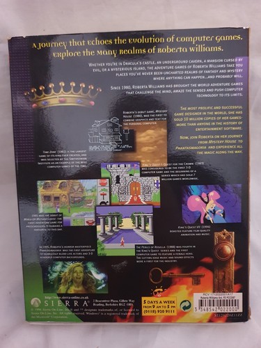 The Roberta Williams Anthology Sierra Windows PC Game 4 Disc Set 1996 Big Box - Picture 3 of 3