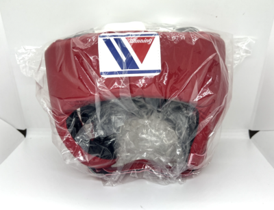 Winning Boxing Head gear Face Guard Red H-1700 For Kids String