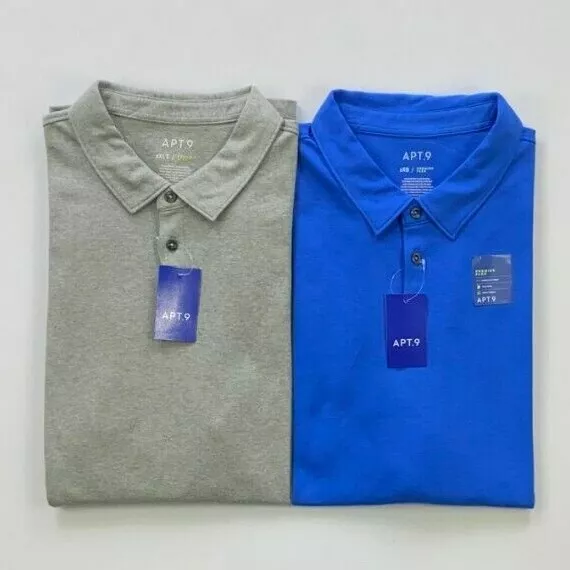 Men s APT. 9 Big Tall Premier Flex Cotton Short Sleeve Polo eBay