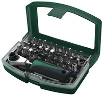 BrüDer Mannesmann Bit Satz Box 32-Teilig In Kunststoffbox Magnetischer Bithalter