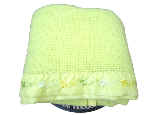 Faribo Fluff Webstuhl gelbe Decke Faribault Wollmühle Co LESEN* 80 Zoll x 85 Zoll