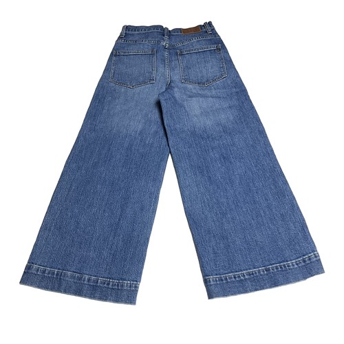 Madewell (F1600) Wide-Leg Crop Stretch Jeans Colvin Wash Women's Size: 25 - Picture 5 of 8