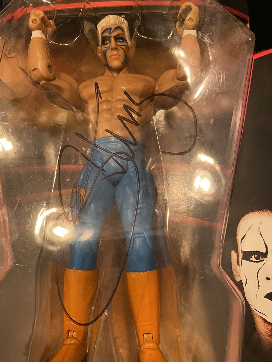 Sting Signed TNA NWA Legends Of The Ring Jakks 2010