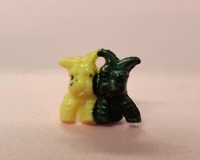 Vintage Celluloid SCOTTIE Scotty DOG CHARM black  white Terriers or Yorkies