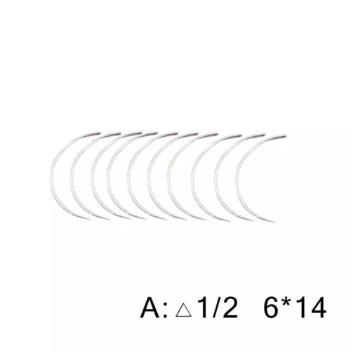 10pcs Metal 1/2 Corner Medical Needle Suture Surgical Veterinary suture needles - Picture 12 of 15