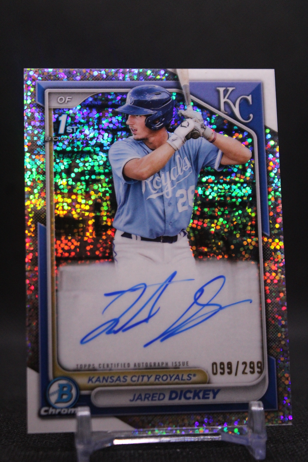 Jared Dickey #CPA-JDI 2024 Bowman Chrome Prospect Auto Speckle Refractor SN/299
