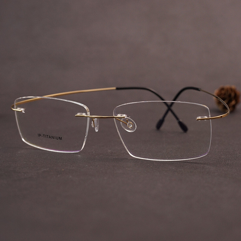 Lightweight Flexible Pure Titanium Eyeglass Frames for Men and Women