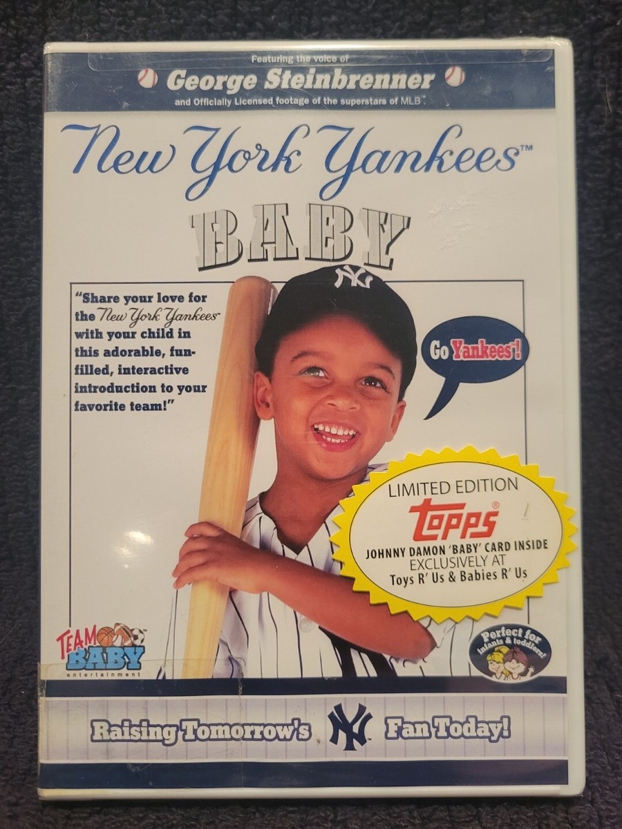 New Sealed NY Yankee Baby Training DVD w Johnny Damon Topps Baby Baseball  Card