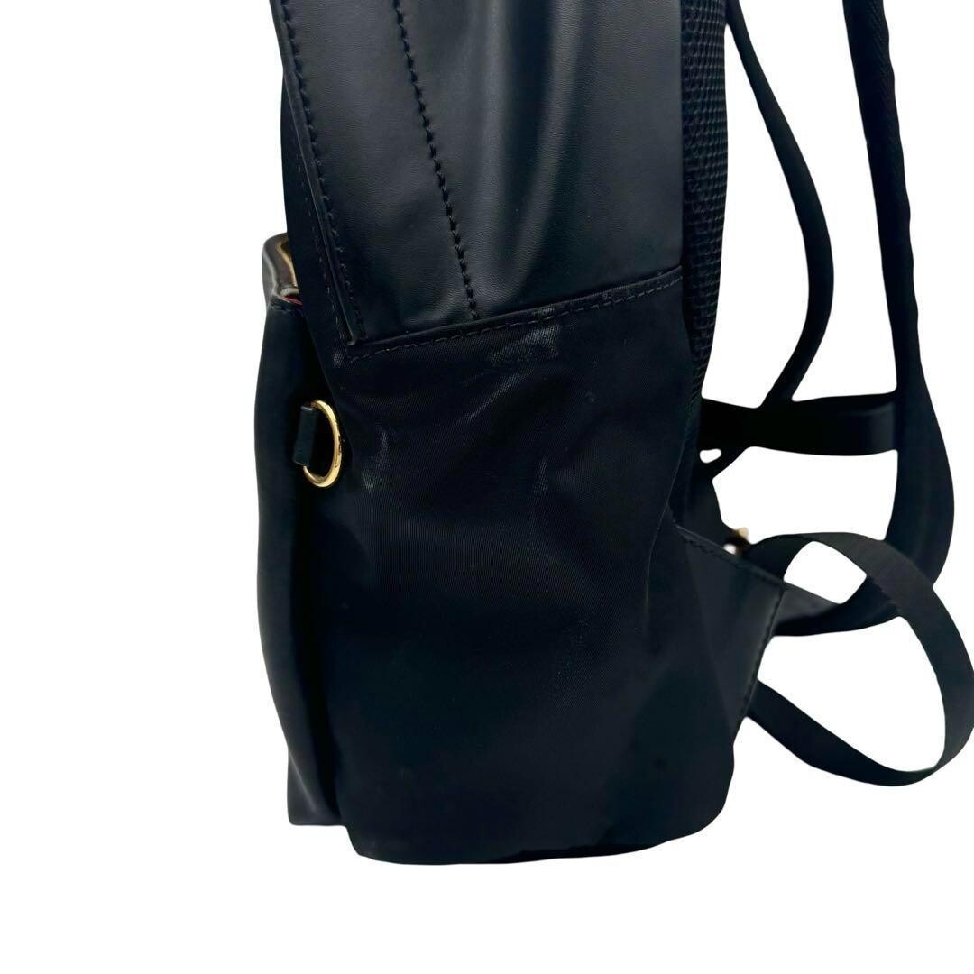 FENDI Monster Bugs Backpack Black Leather Nylon Metal Plated FENDI Monster Bugs Backpack Black Leather Nylon Metal Plated