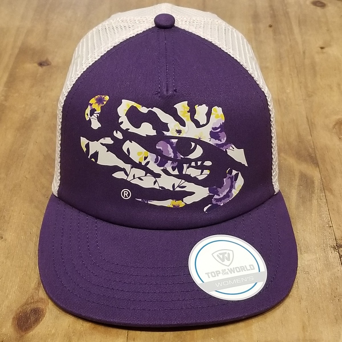 LSU Tigers Hat Cap Strap Back Mesh Soft Flexible Bill TOW Womens Purple