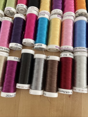 Mixed Lot of 104 Spools Sulky Rayon And Polyester Embroidery Thread 250yds - Picture 17 of 24