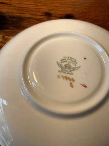 Vintage, Rare, Royal Tuscan trio, cup,saucer, plate hand finished VGC - Picture 5 of 5