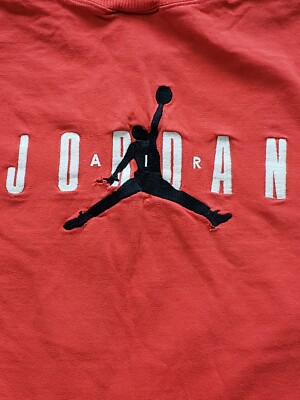 💥RARE💥80's-90's Red NIKE AIR JORDAN Jumpman Double Sided